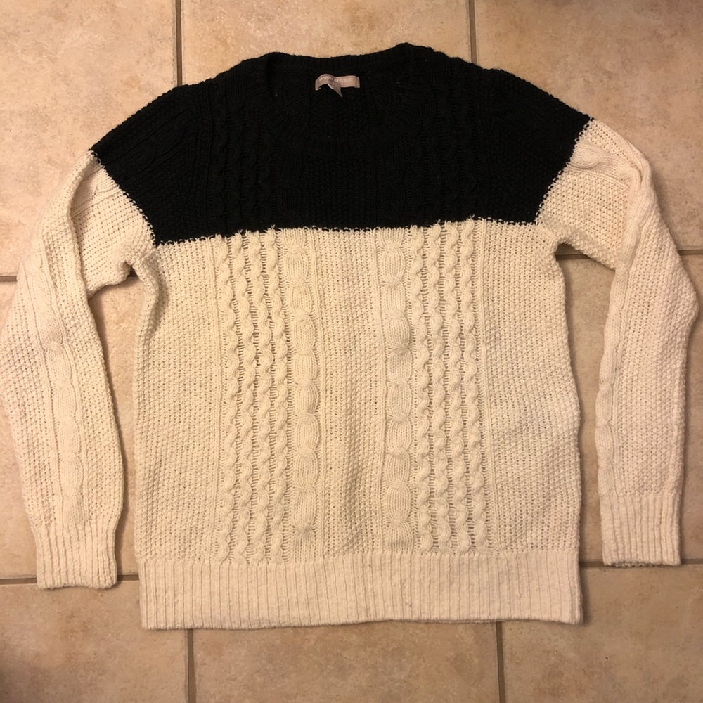 Black and white sweater